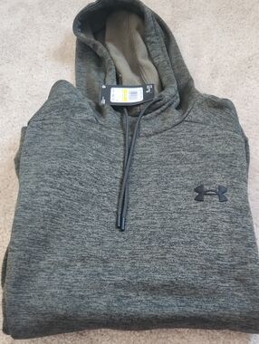 Under Armour Olive Green Heathered Pullover Hoodie
